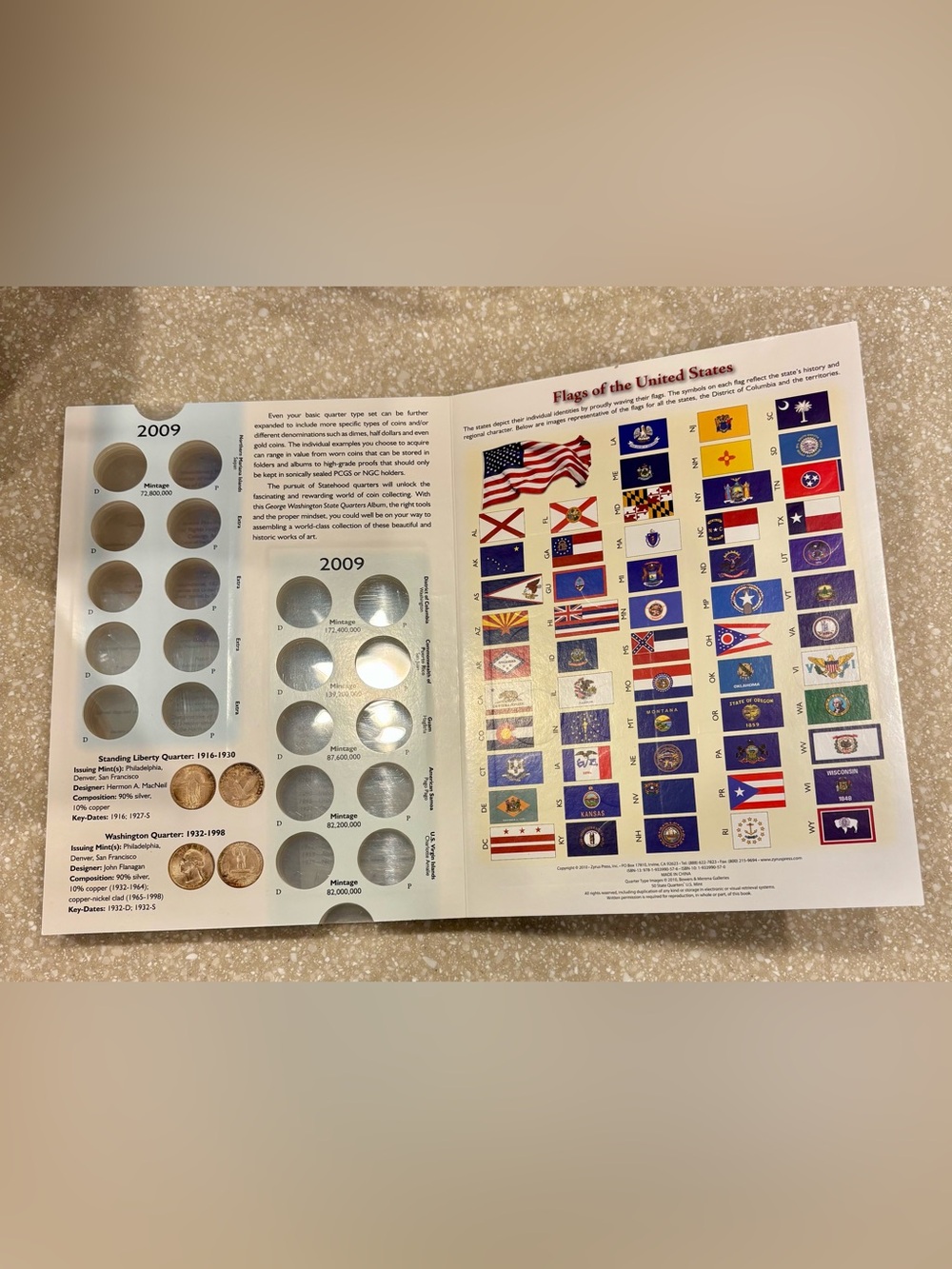 Cornerstone National Park Quarters Coin Album 1999 2009 P&D Collection Book - Picture 4 of 15